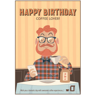 Kaffee Grußkarten zum Geburtstag | HAPPY BIRTHDAY COFFEE GREETING CARDS